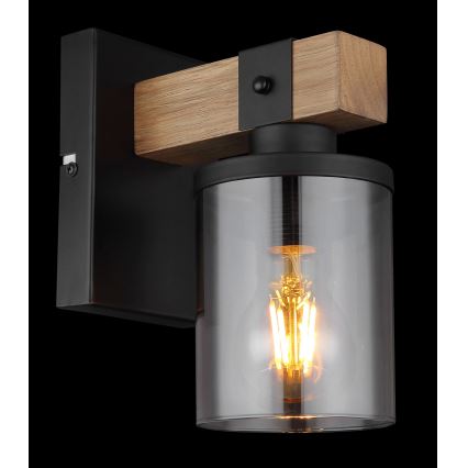 Globo - Λάμπα τοίχου 1xE27/60W/230V δρυς/φιμέ