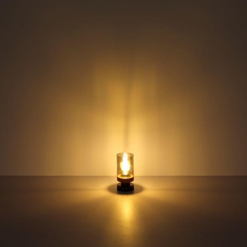 Globo - Επιτραπέζια λάμπα 1xE27/40W/230V μέταλλο/ξύλο