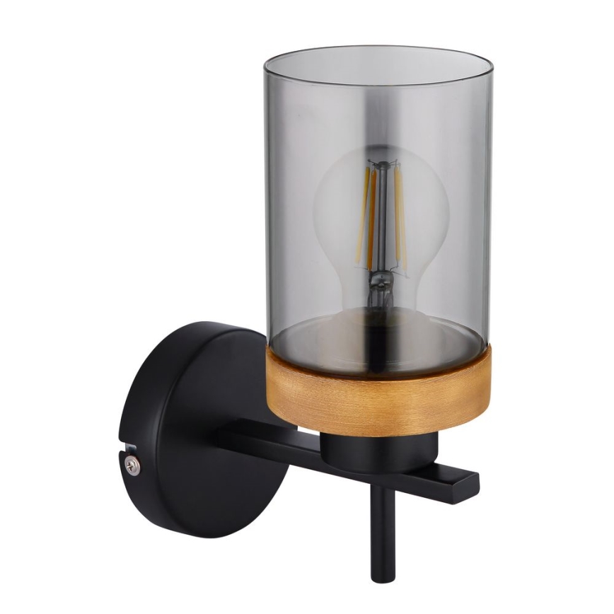 Globo - Επιτοίχιο φωτιστικό 1xE27/40W/230V μέταλλο/ξύλο