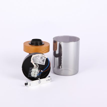 Globo - Επιτοίχιο φωτιστικό 1xE27/40W/230V μέταλλο/ξύλο