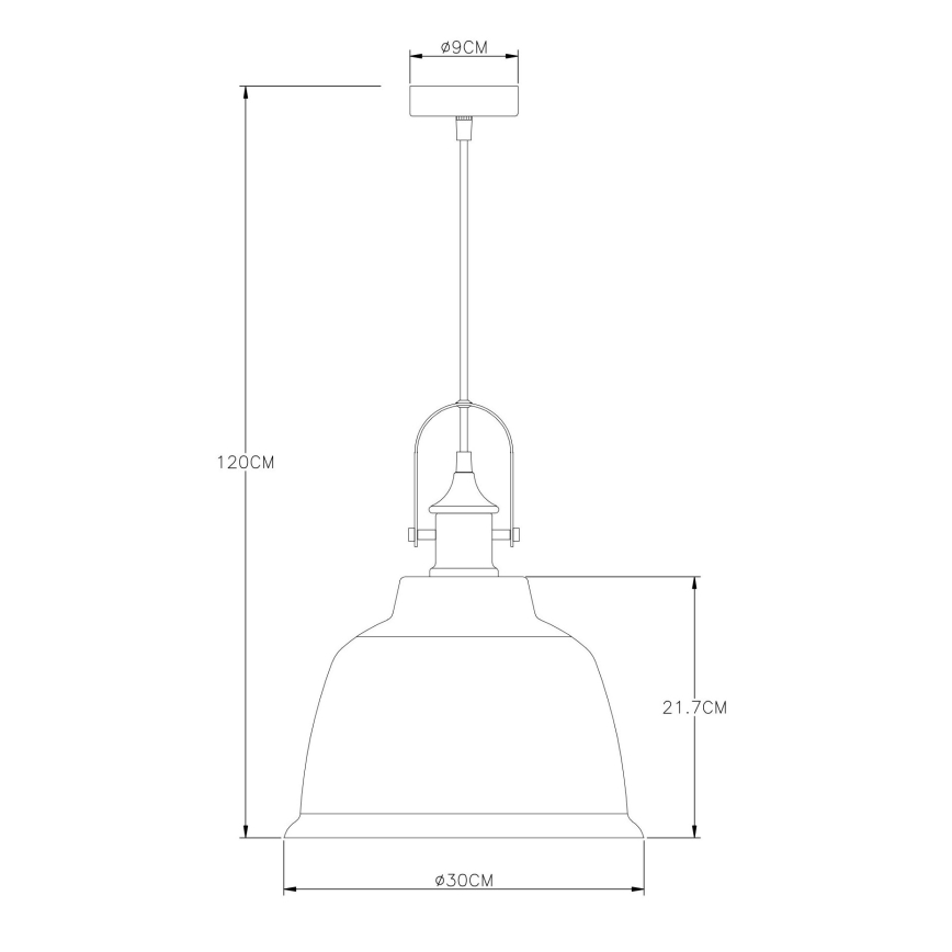 Globo - Πολύφωτο με συρματόσχοινο 1xE27/60W/230V διάμετρος 30 cm