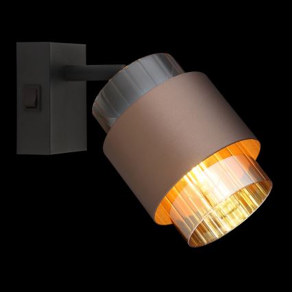 Globo - Επιτοίχιο σποτ 1xE27/40W/230V μαύρο/μπρονζέ
