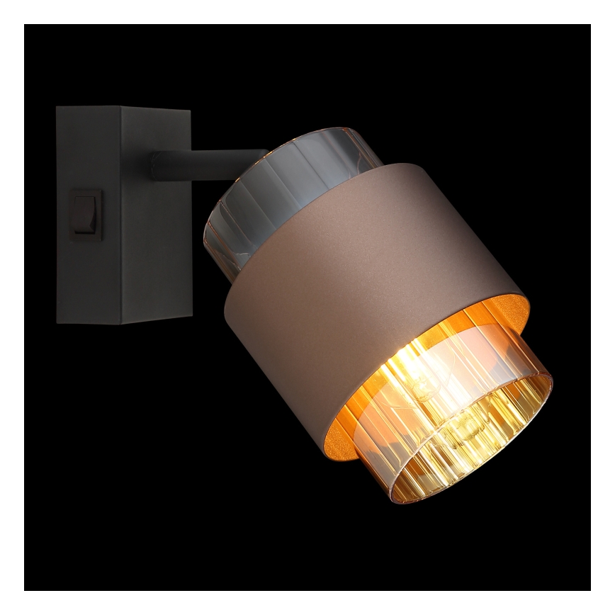 Globo - Επιτοίχιο σποτ 1xE27/40W/230V μαύρο/μπρονζέ
