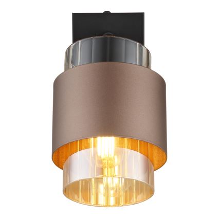 Globo - Επιτοίχιο σποτ 1xE27/40W/230V μαύρο/μπρονζέ