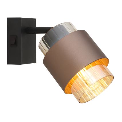 Globo - Επιτοίχιο σποτ 1xE27/40W/230V μαύρο/μπρονζέ