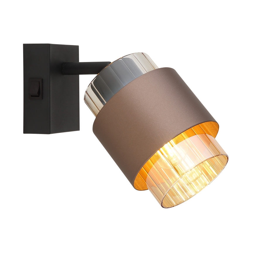 Globo - Επιτοίχιο σποτ 1xE27/40W/230V μαύρο/μπρονζέ