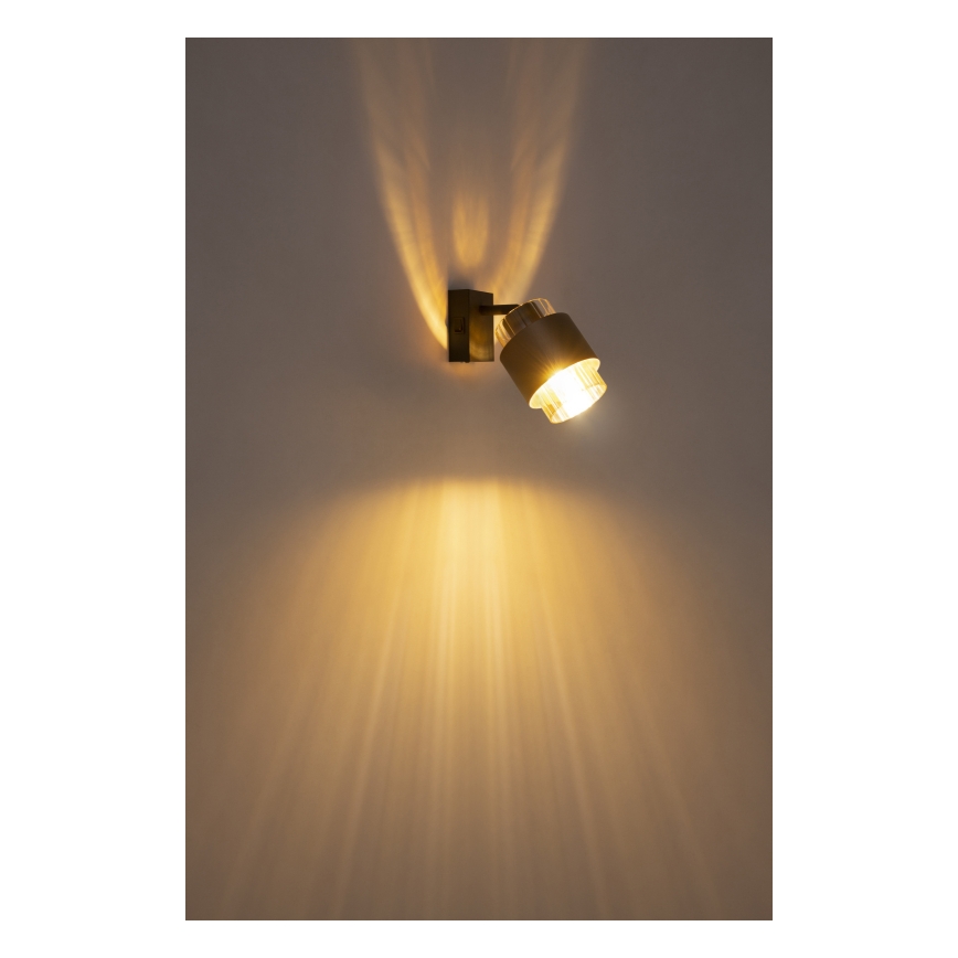 Globo - Επιτοίχιο σποτ 1xE27/40W/230V μαύρο/μπρονζέ
