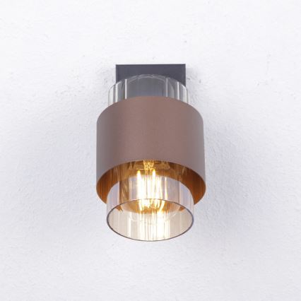 Globo - Επιτοίχιο σποτ 1xE27/40W/230V μαύρο/μπρονζέ