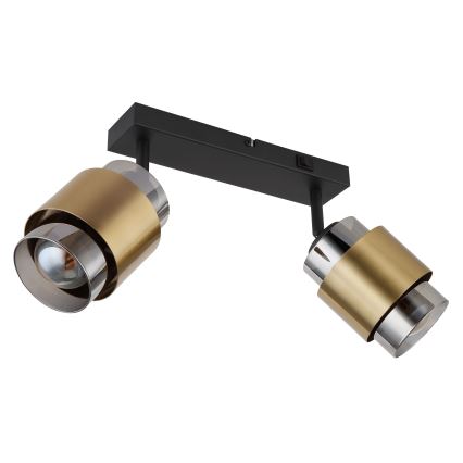 Globo - Φωτιστικό σποτ 2xE27/40W/230V μαύρο/ορείχαλκος