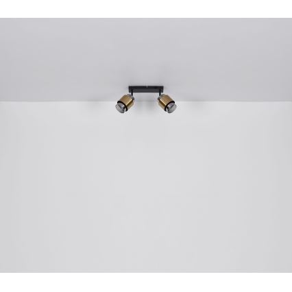 Globo - Φωτιστικό σποτ 2xE27/40W/230V μαύρο/ορείχαλκος