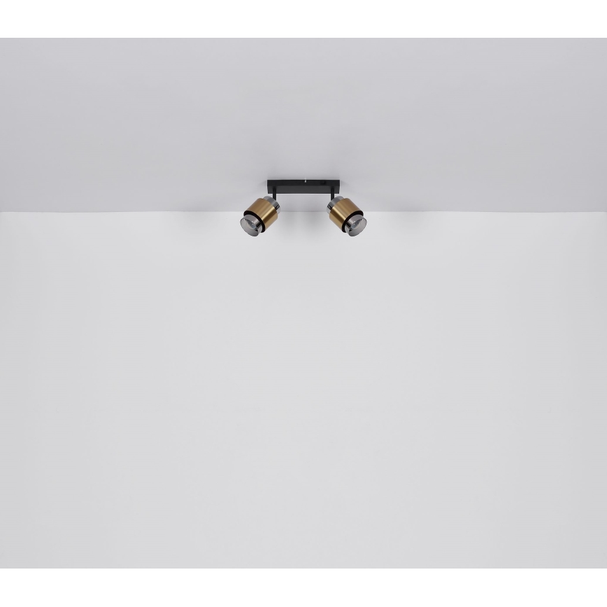 Globo - Φωτιστικό σποτ 2xE27/40W/230V μαύρο/ορείχαλκος