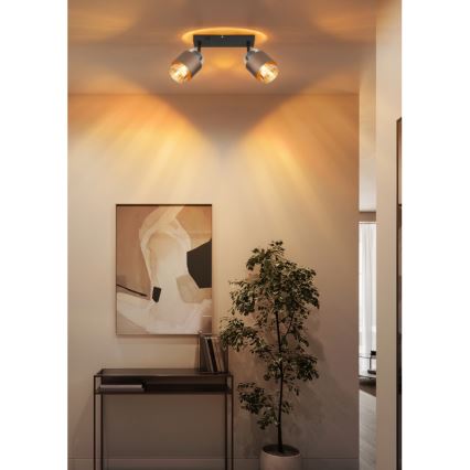 Globo - Σποτ φωτιστικό 2xE27/40W/230V μαύρο/μπρονζέ