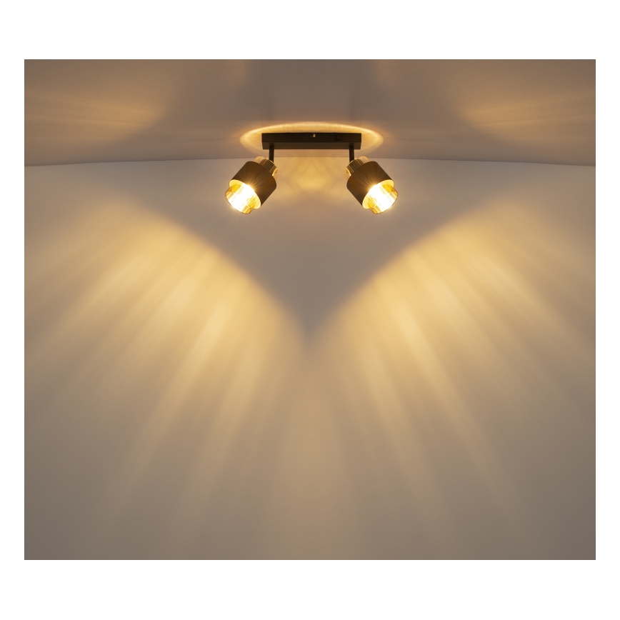 Globo - Σποτ φωτιστικό 2xE27/40W/230V μαύρο/μπρονζέ