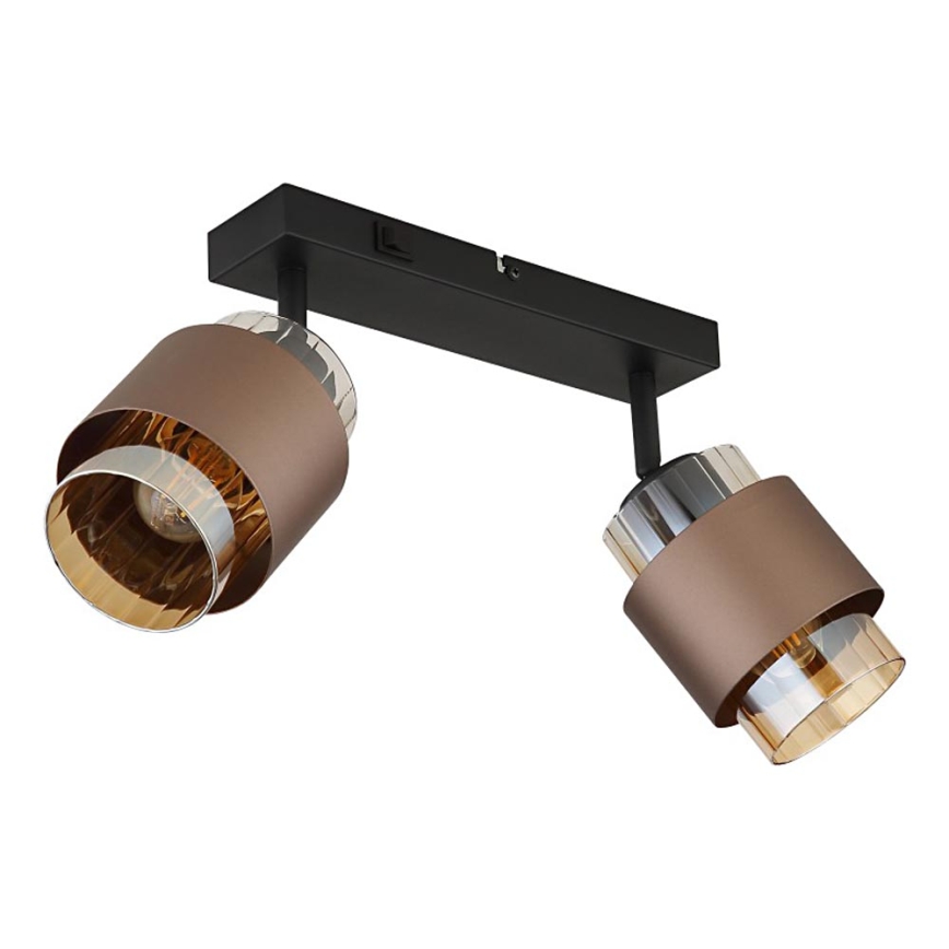 Globo - Σποτ φωτιστικό 2xE27/40W/230V μαύρο/μπρονζέ