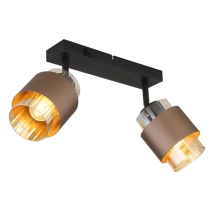 Globo - Σποτ φωτιστικό 2xE27/40W/230V μαύρο/μπρονζέ