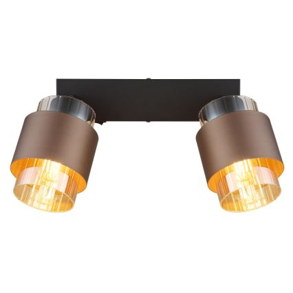 Globo - Σποτ φωτιστικό 2xE27/40W/230V μαύρο/μπρονζέ