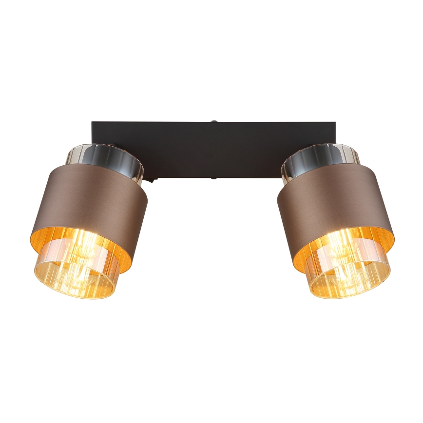 Globo - Σποτ φωτιστικό 2xE27/40W/230V μαύρο/μπρονζέ