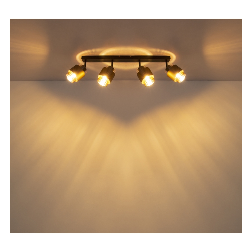 Globo - Φωτιστικό σποτ 4xE27/40W/230V μαύρο/μπρονζέ