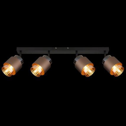 Globo - Φωτιστικό σποτ 4xE27/40W/230V μαύρο/μπρονζέ