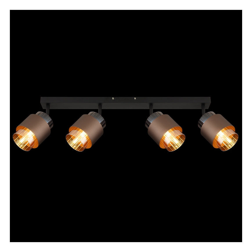 Globo - Φωτιστικό σποτ 4xE27/40W/230V μαύρο/μπρονζέ