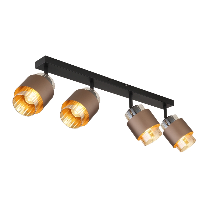 Globo - Φωτιστικό σποτ 4xE27/40W/230V μαύρο/μπρονζέ