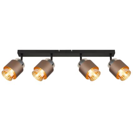 Globo - Φωτιστικό σποτ 4xE27/40W/230V μαύρο/μπρονζέ
