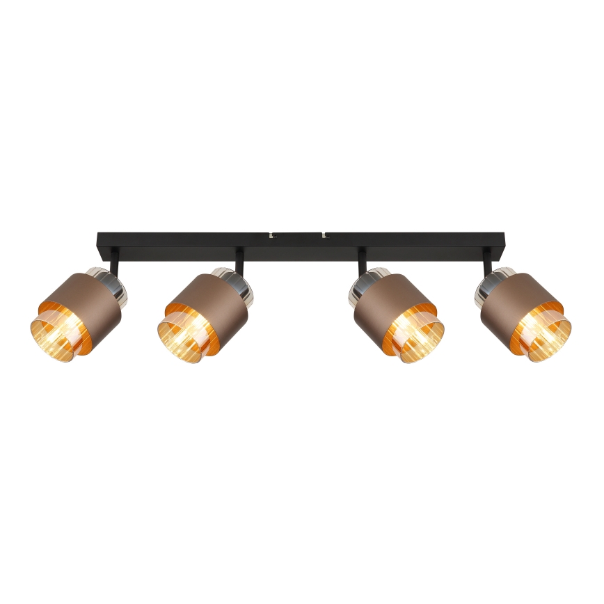 Globo - Φωτιστικό σποτ 4xE27/40W/230V μαύρο/μπρονζέ