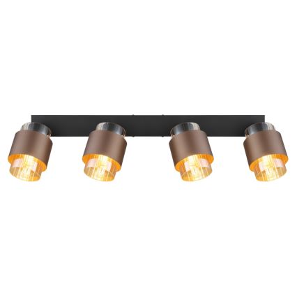 Globo - Φωτιστικό σποτ 4xE27/40W/230V μαύρο/μπρονζέ