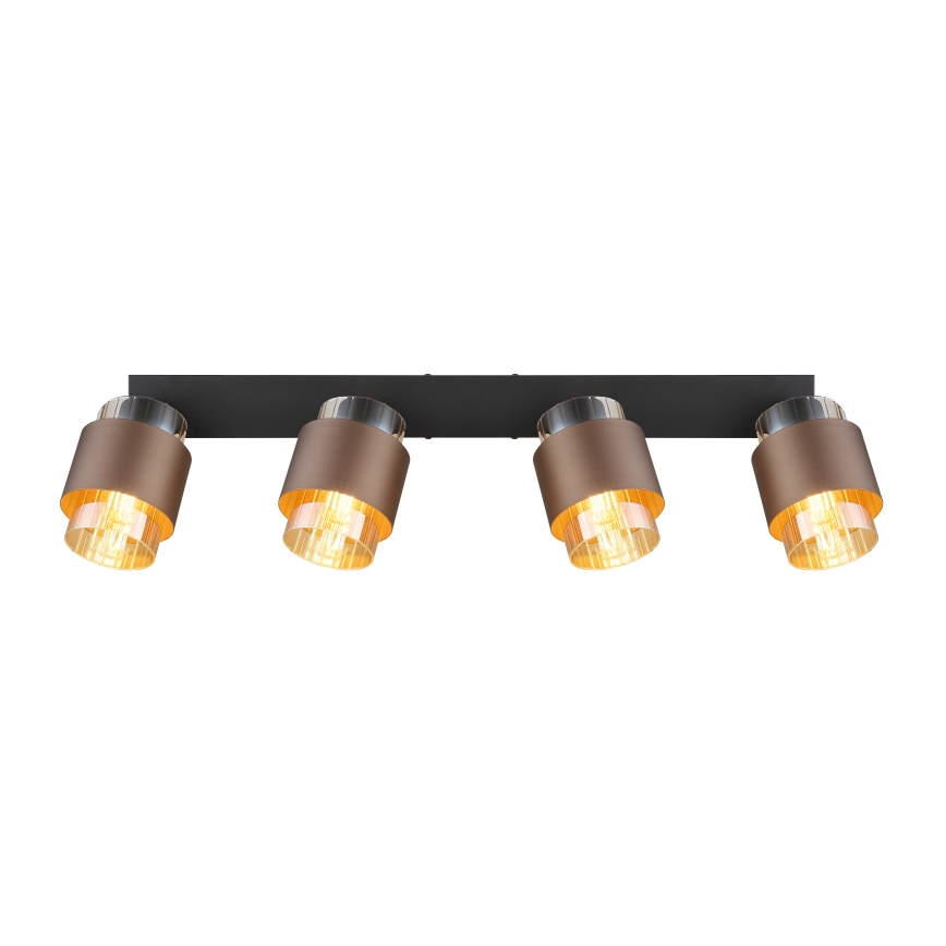 Globo - Φωτιστικό σποτ 4xE27/40W/230V μαύρο/μπρονζέ