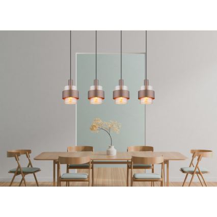Globo - Κρεμαστό φωτιστικό οροφής 4xE27/60W/230V