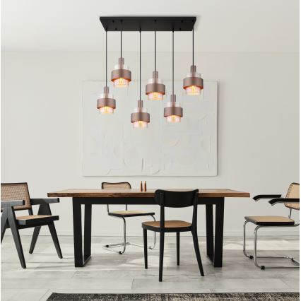 Globo - Κρεμαστό φωτιστικό με καλώδιο 6xE27/60W/230V