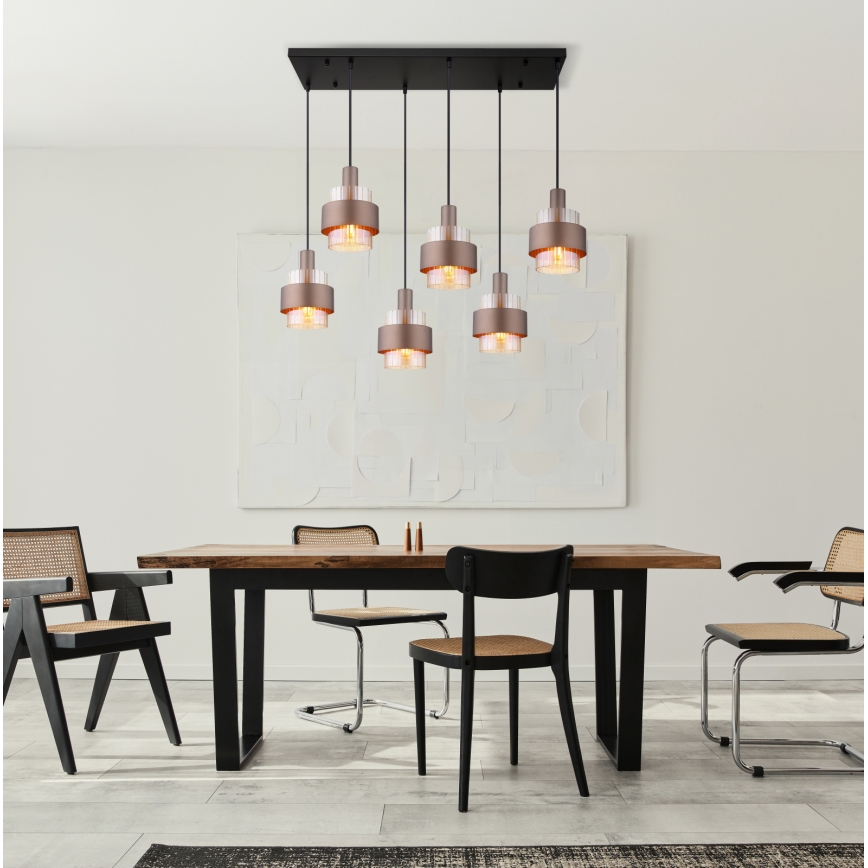 Globo - Κρεμαστό φωτιστικό με καλώδιο 6xE27/60W/230V