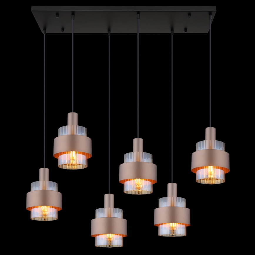 Globo - Κρεμαστό φωτιστικό με καλώδιο 6xE27/60W/230V
