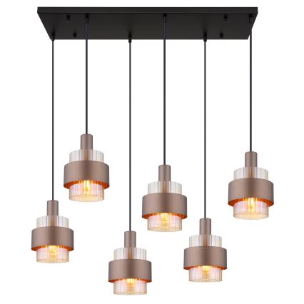 Globo - Κρεμαστό φωτιστικό με καλώδιο 6xE27/60W/230V