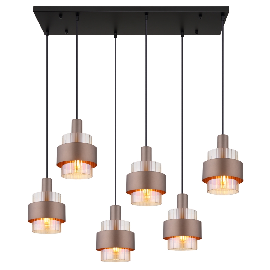 Globo - Κρεμαστό φωτιστικό με καλώδιο 6xE27/60W/230V