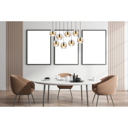 Globo - Κρεμαστό φωτιστικό οροφής 8xE27/60W/230V