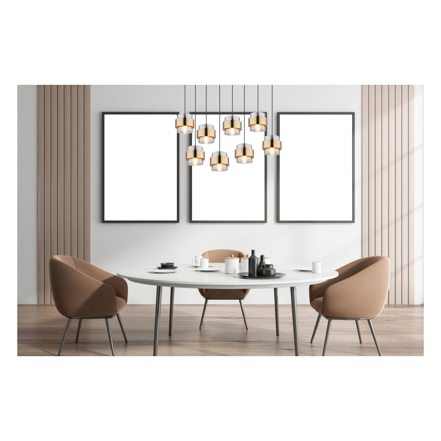 Globo - Κρεμαστό φωτιστικό οροφής 8xE27/60W/230V