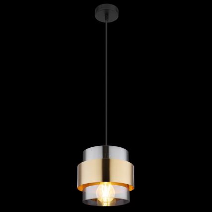 Globo - Φωτιστικό οροφής με καλώδιο 1xE27/60W/230V μαύρο/ορείχαλκος