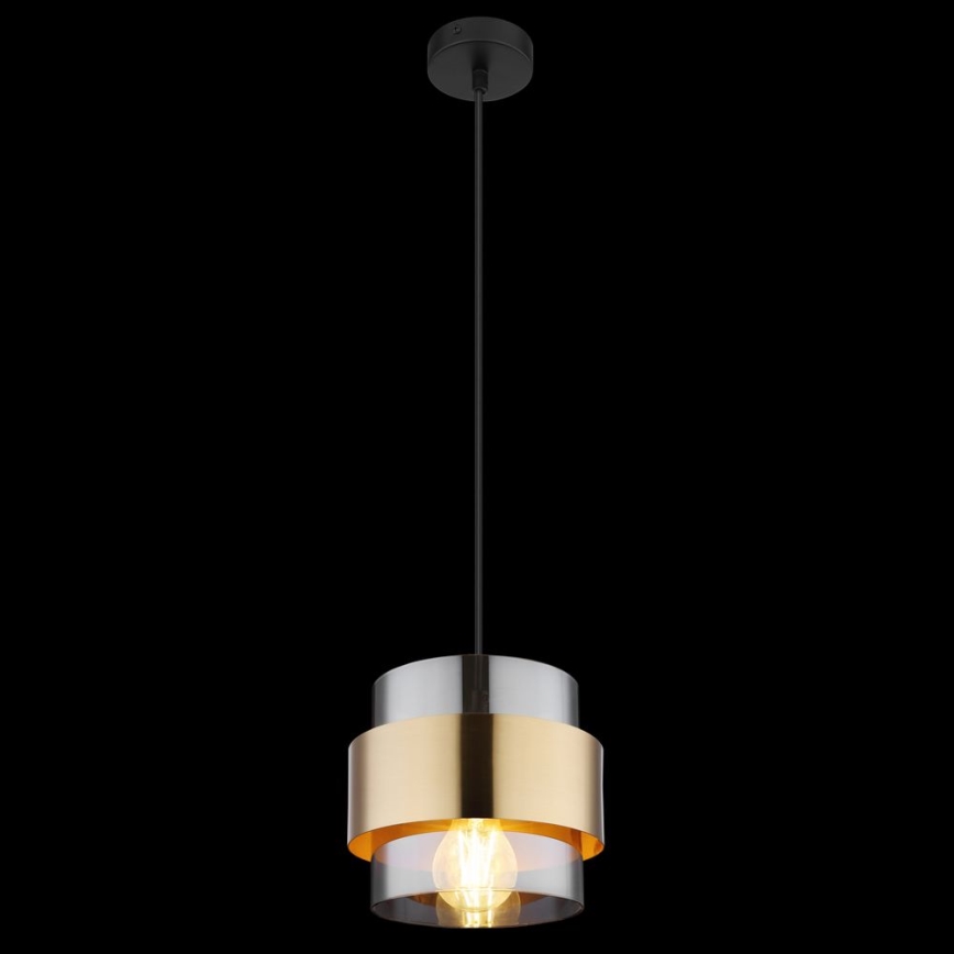 Globo - Κρεμαστό φωτιστικό οροφής μονόφωτο 1xE27/60W/230V μαύρο/ορείχαλκος