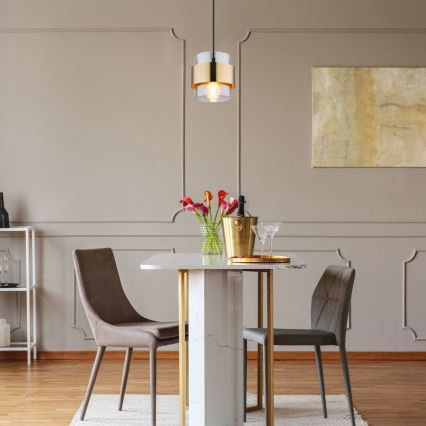 Globo - Φωτιστικό οροφής με καλώδιο 1xE27/60W/230V μαύρο/ορείχαλκος