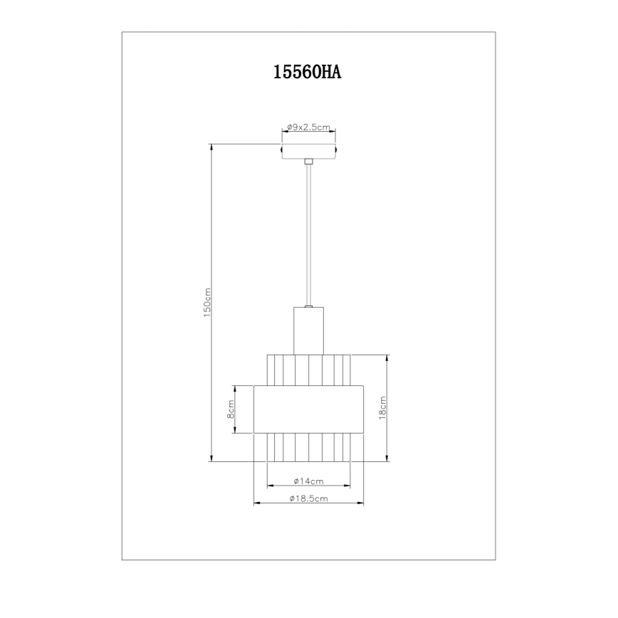 Globo - Κρεμαστό φωτιστικό οροφής με καλώδιο 1xE27/60W/230V