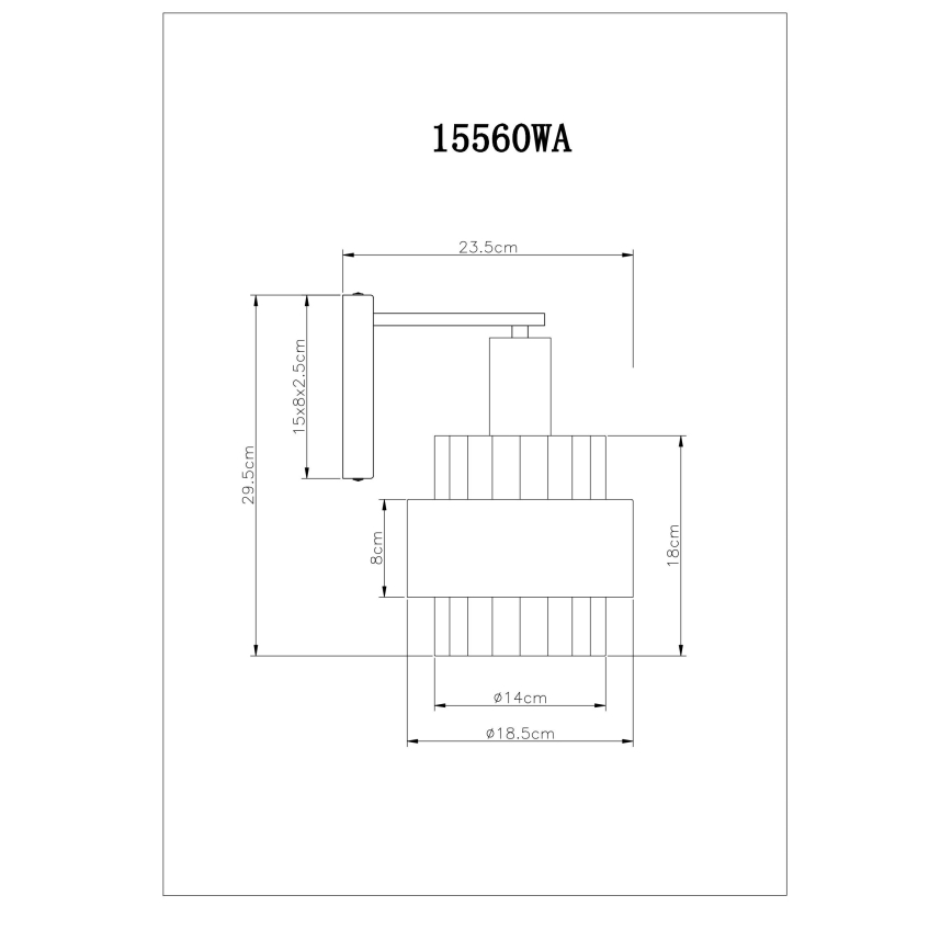 Globo - Επιτοίχιο φωτιστικό 1xE27/60W/230V