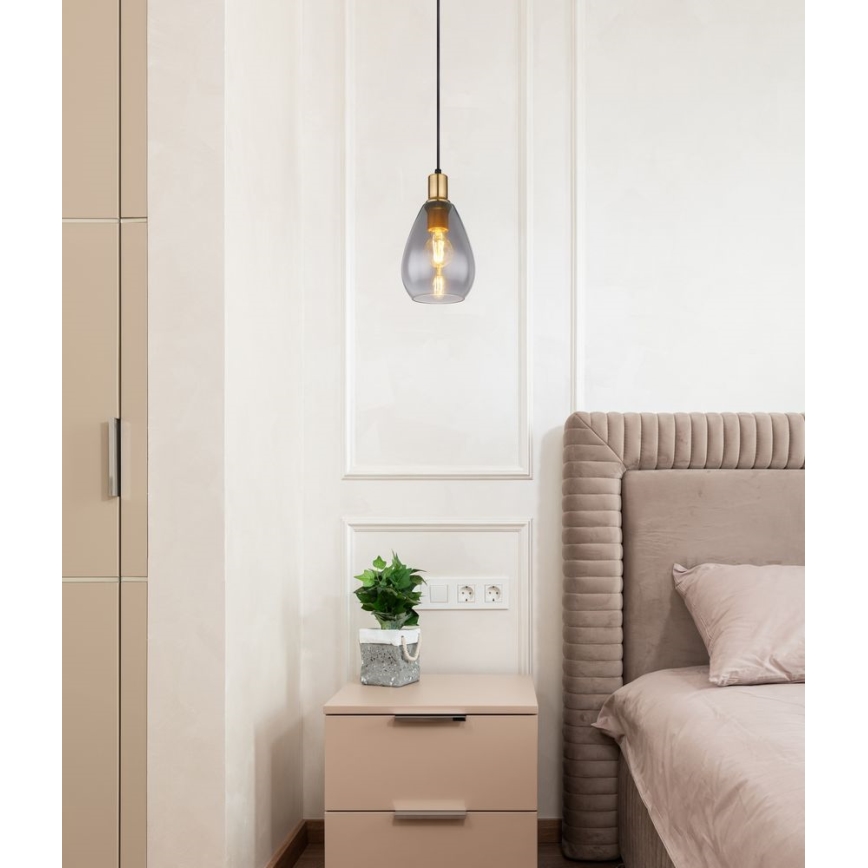 Globo - Κρεμαστό φωτιστικό οροφής 1xE27/40W/230V ορείχαλκος