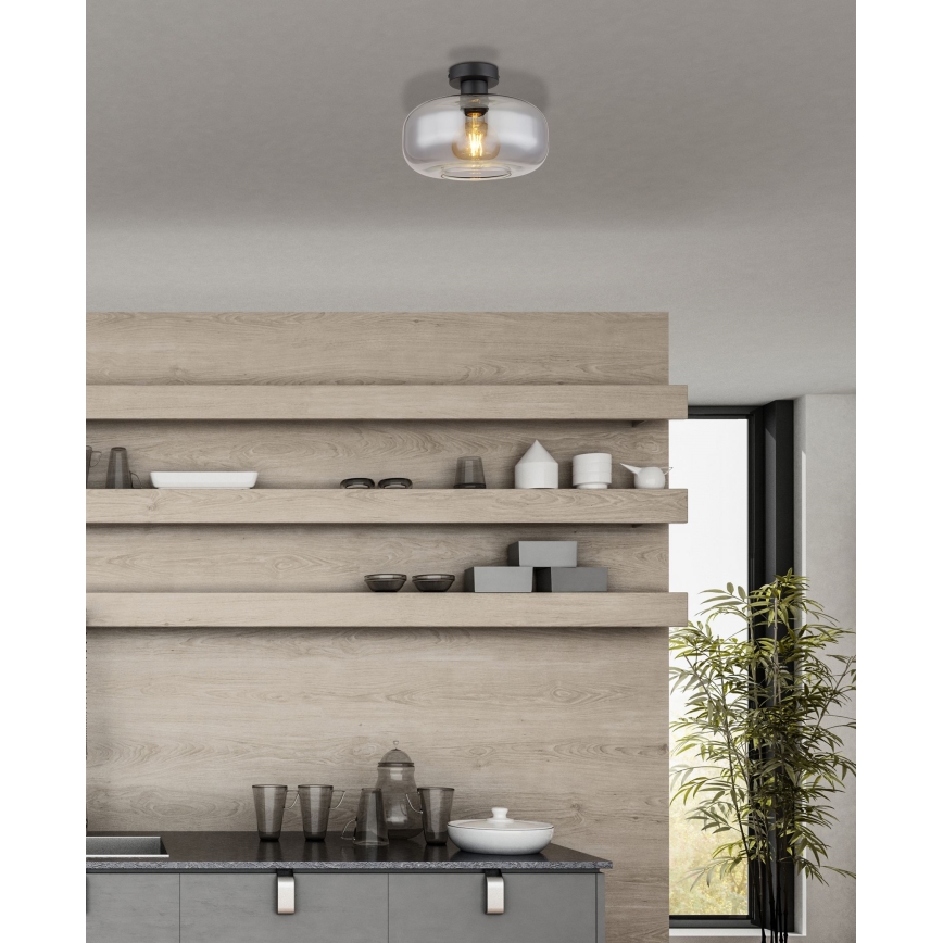 Globo - Πλαφονιέρα οροφής 1xE27/40W/230V διάμετρος 28 cm γκρι