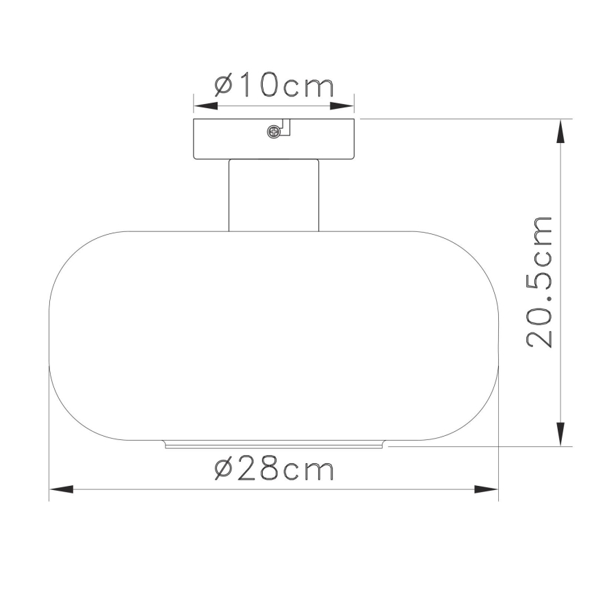 Globo - Πλαφονιέρα οροφής 1xE27/40W/230V διάμετρος 28 cm γκρι