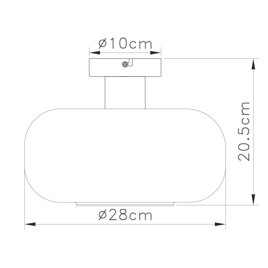Globo - Πλαφονιέρα οροφής 1xE27/40W/230V διάμετρος 28 cm διαφανή