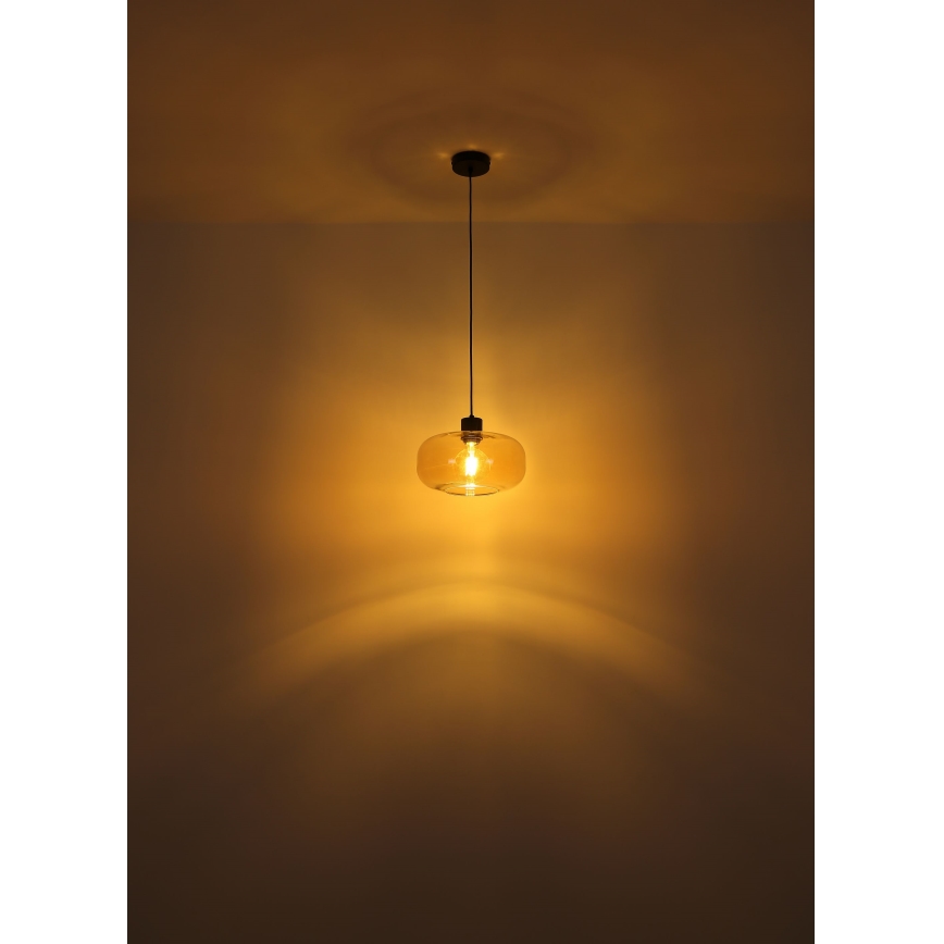 Globo - Κρεμαστό φωτιστικό οροφής 1xE27/40W/230V διάμετρος 28 cm διαφανή