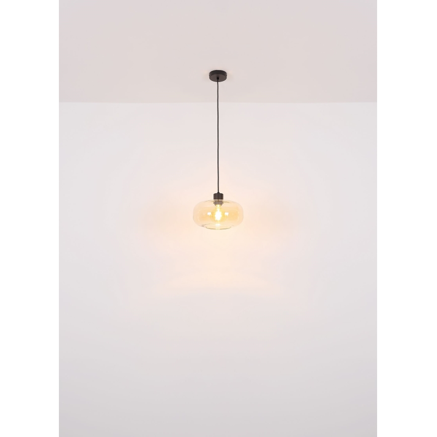 Globo - Κρεμαστό φωτιστικό οροφής 1xE27/40W/230V διάμετρος 28 cm διαφανή