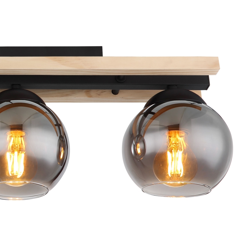 Globo - Πλαφονιέρα οροφής 3xE27/25W/230V πεύκο