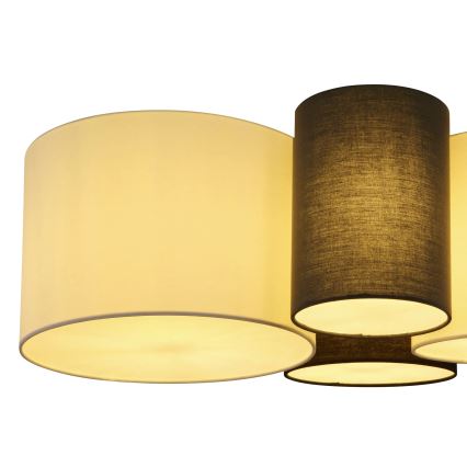 Globo 15586-4D - Φωτιστικό οροφής MAKKI 4xE27/15W/230V λευκό/γκρι/μαύρο